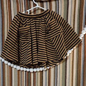 Misha & Puff Organic Pima Cotton Skirt Gold/Navy 4/5T VGUC